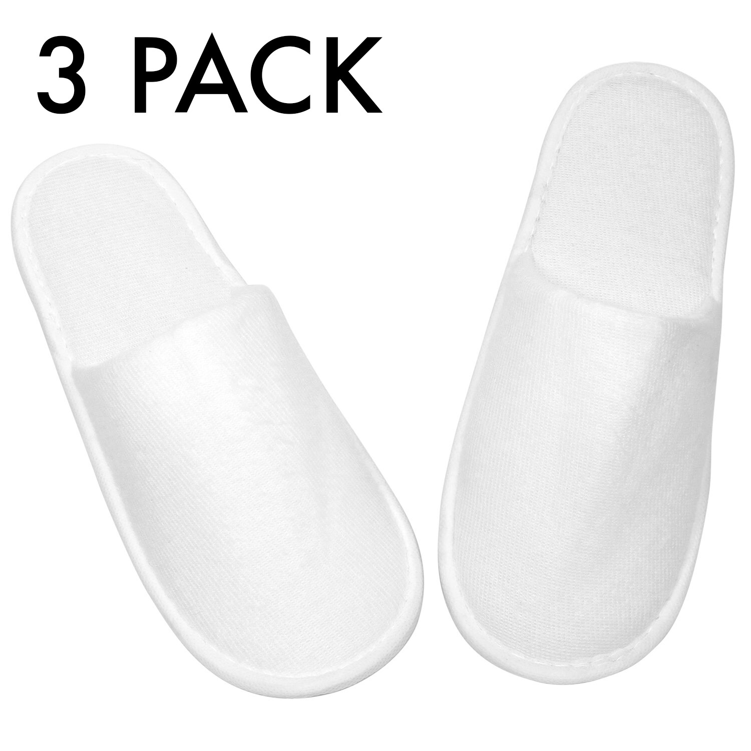 Disposable Slippers Closed Toe Spa Slippers White Non-Slip Hotel Travel Guest