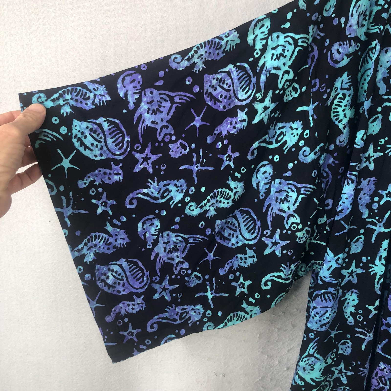 Sea Horse Topper Womens One Size Multicolor Tropical Ocean Beach Resort Cruise