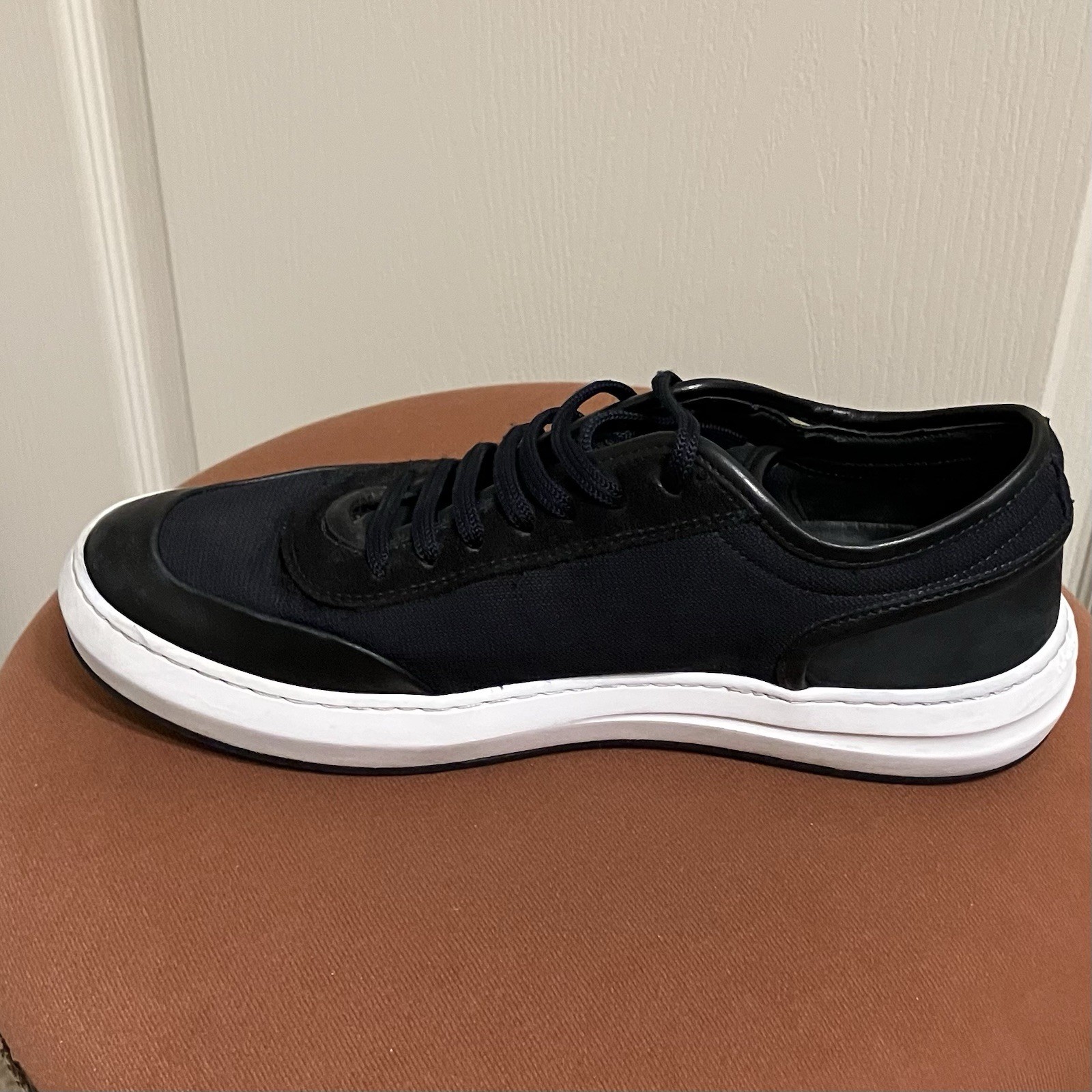SALVATORE FERRAGAMO Sneakers BLUE Suede / Canvas – Sz 7 D Made in ITALY