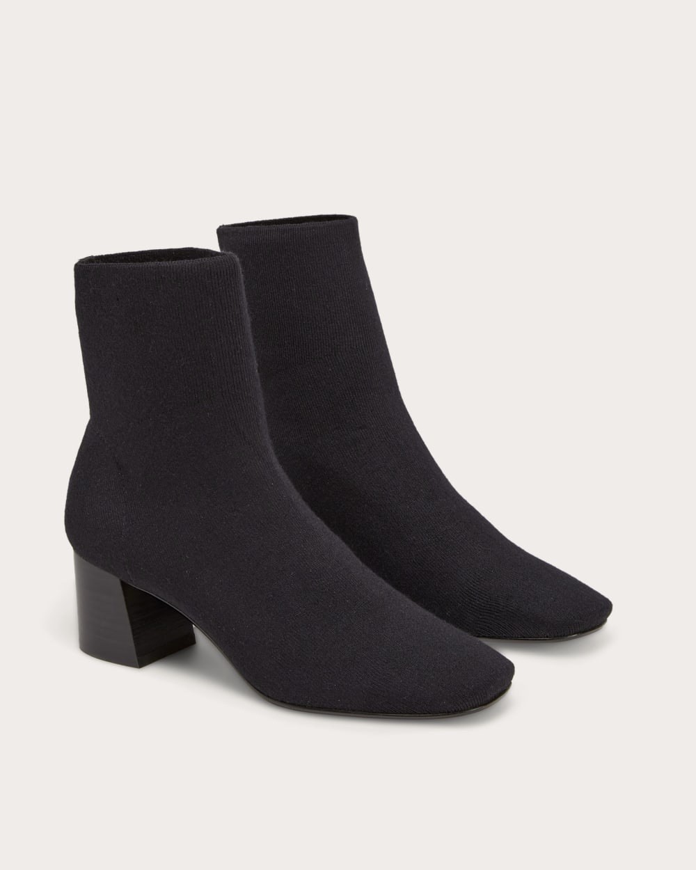 Everlane The Day Boot ReKnit Black Stretch Ankle Boots Block Heel Size 9 NWB