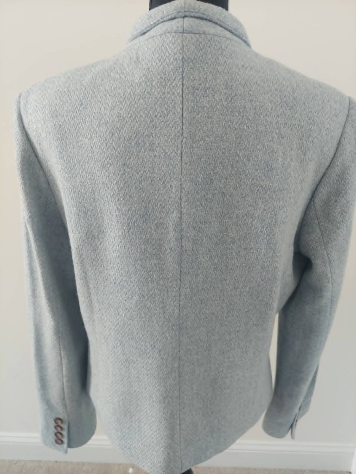 CHADWICK’S Light Blue Tweed Wool Blend Blazer Jacket | Women’s Size 14