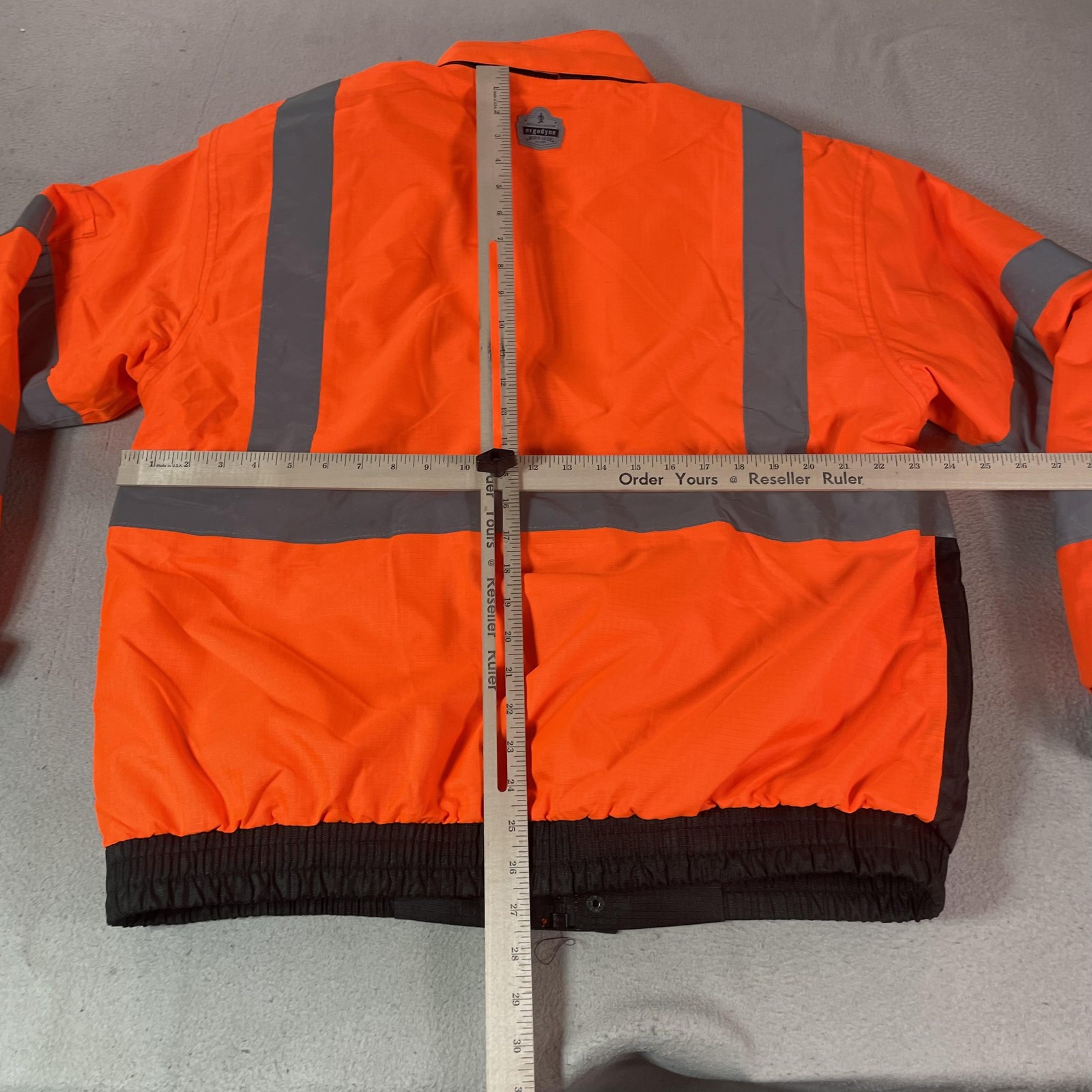 Ergodyne Jacket Mens Large Orange Hi Vis Fleece Lined Bomber Workwear Reflective