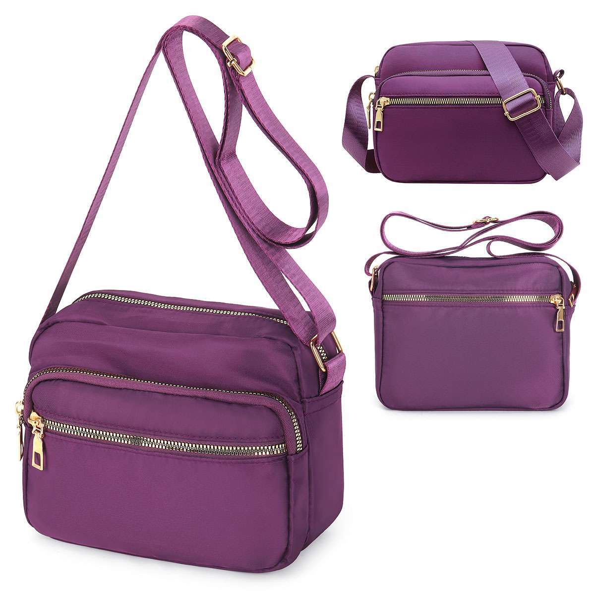 Messenger Handbag Waterproof Women Ladies Multi Pocket Cross Body Shoulder Bag