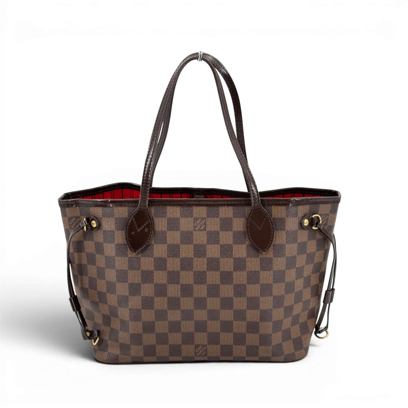 LOUIS VUITTON Neverfull PM Damier Ebene Canvas Brown Shoulder Tote Bag N51109