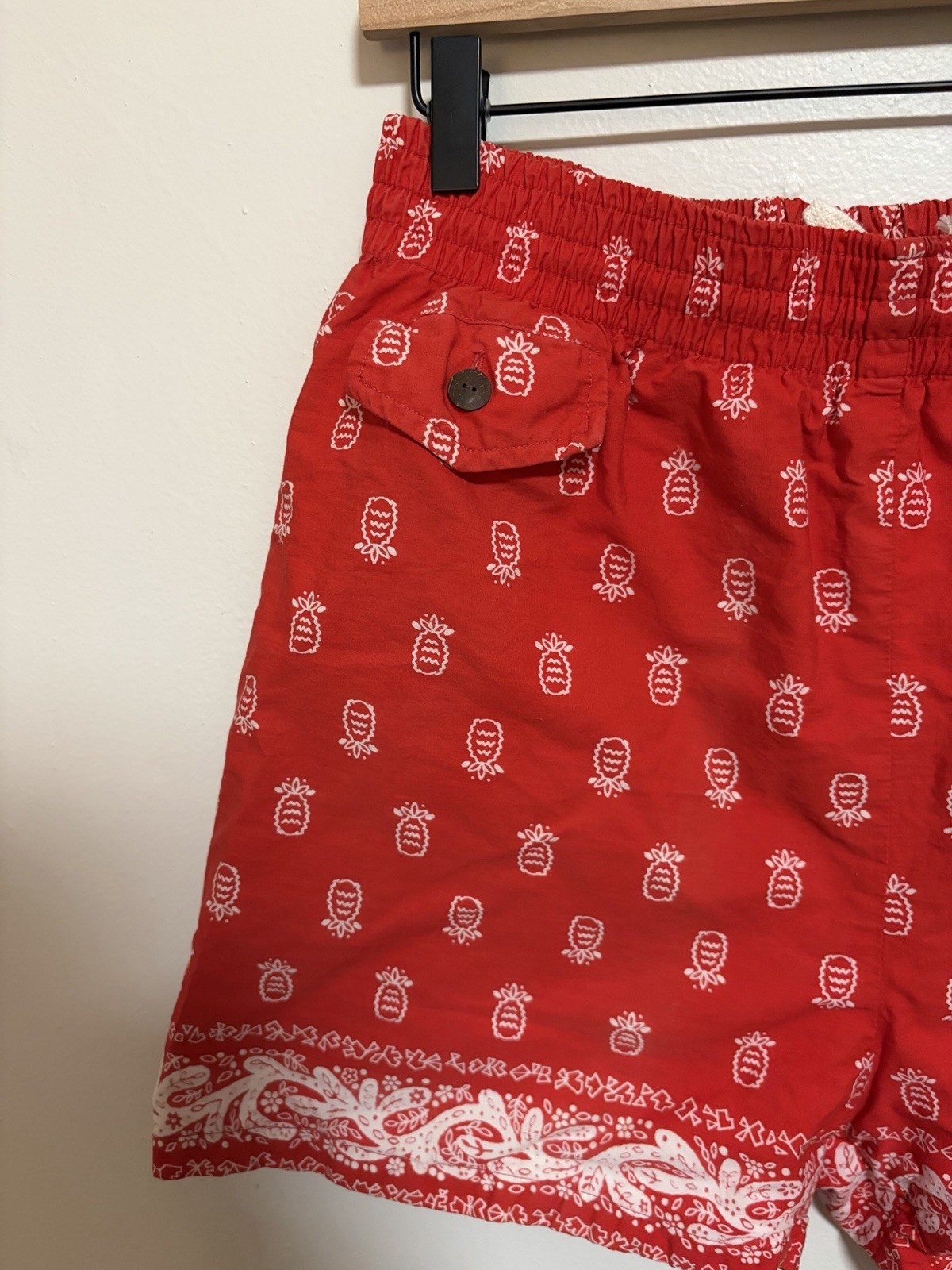 Vintage 1950s Cotton Swim Shorts Men’s Vintage Atomic Geometric Medium
