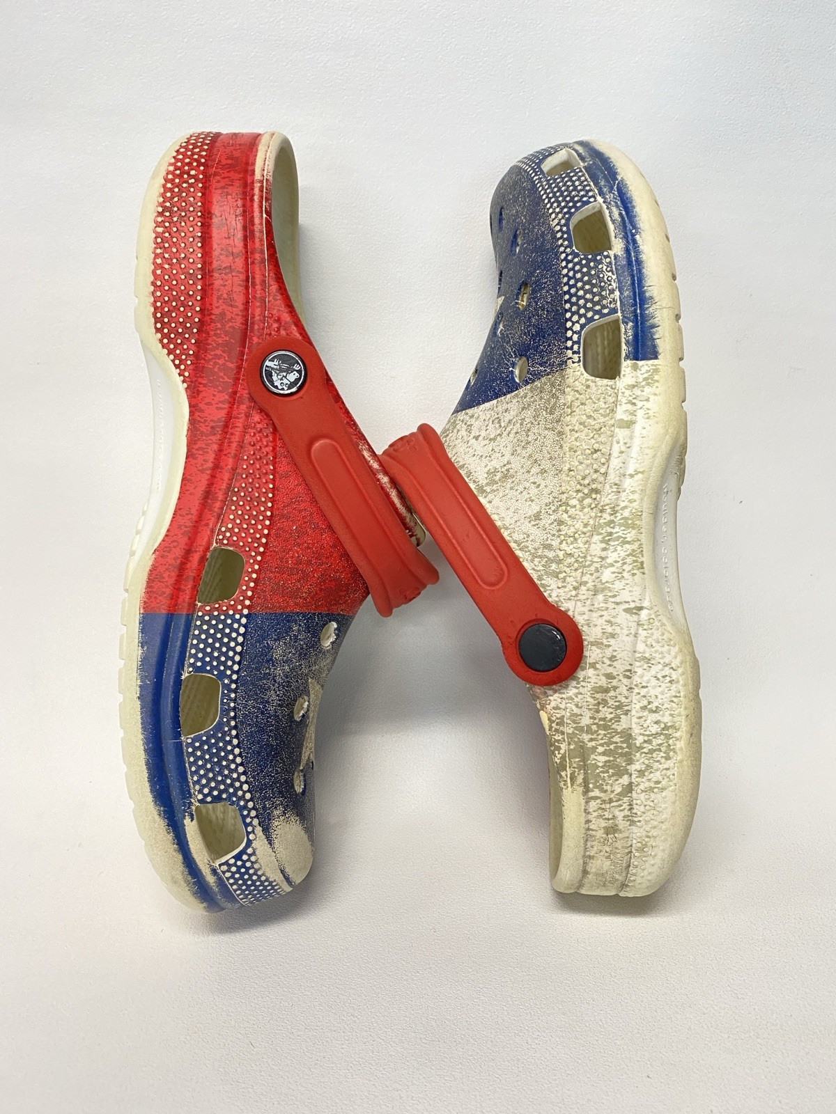 Crocs Texas Flag Lone Star State July 4 Red White Blue Size 11 W 9 M Clogs U2