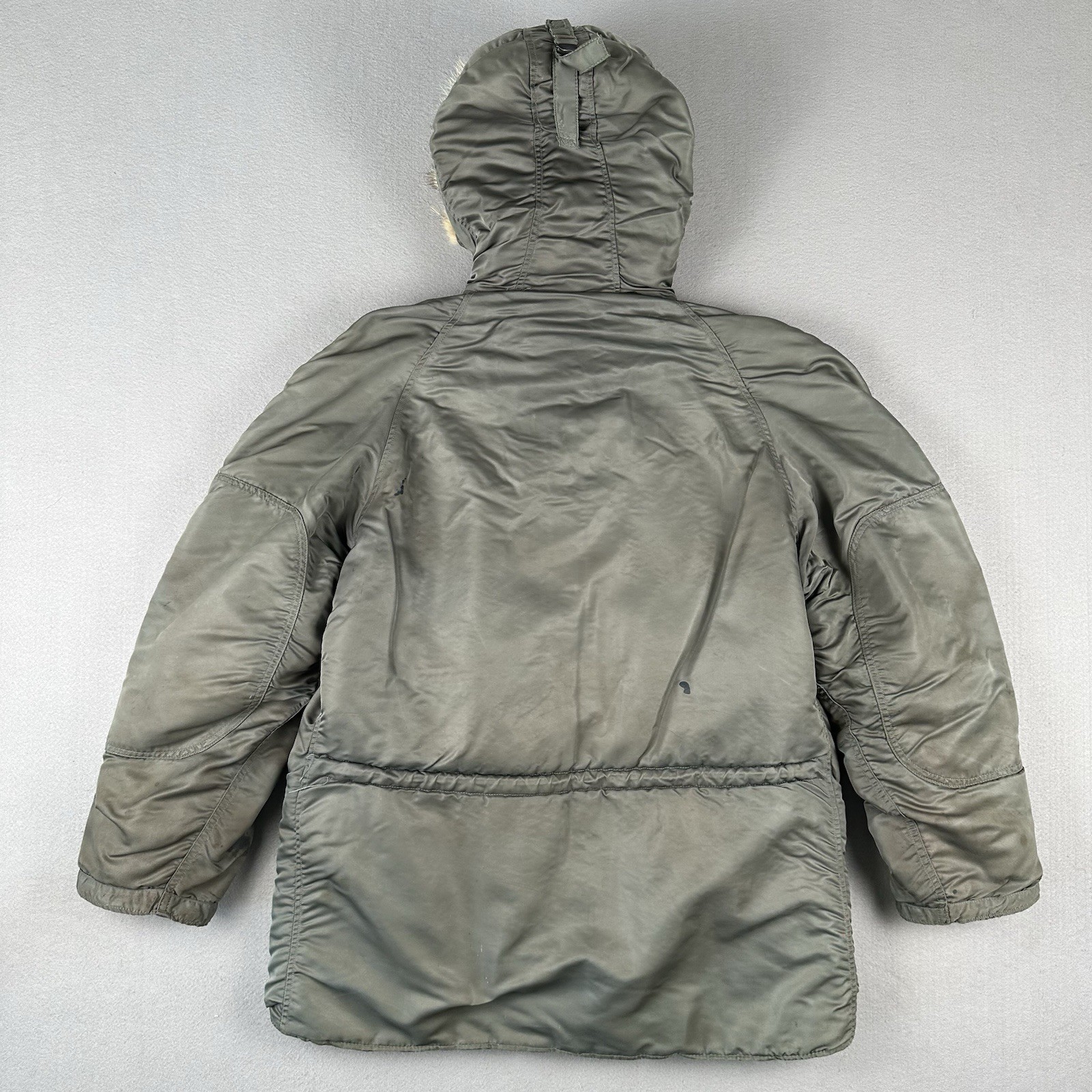 Vintage 50s US Air Force N-3B Snorkel Parka Large Green Fur Military Jacket