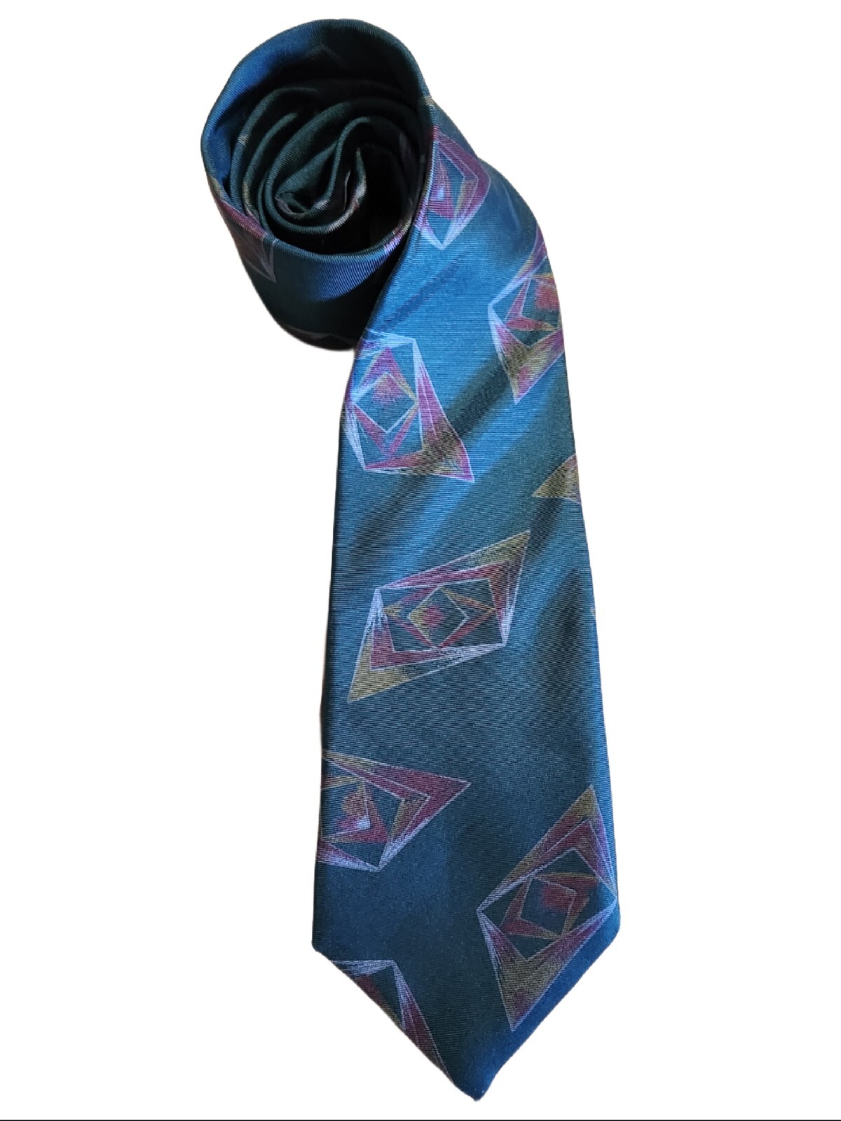 Valeriano Mens Necktie 60″Lx3.5″W Neck Tie Blue Green Teal