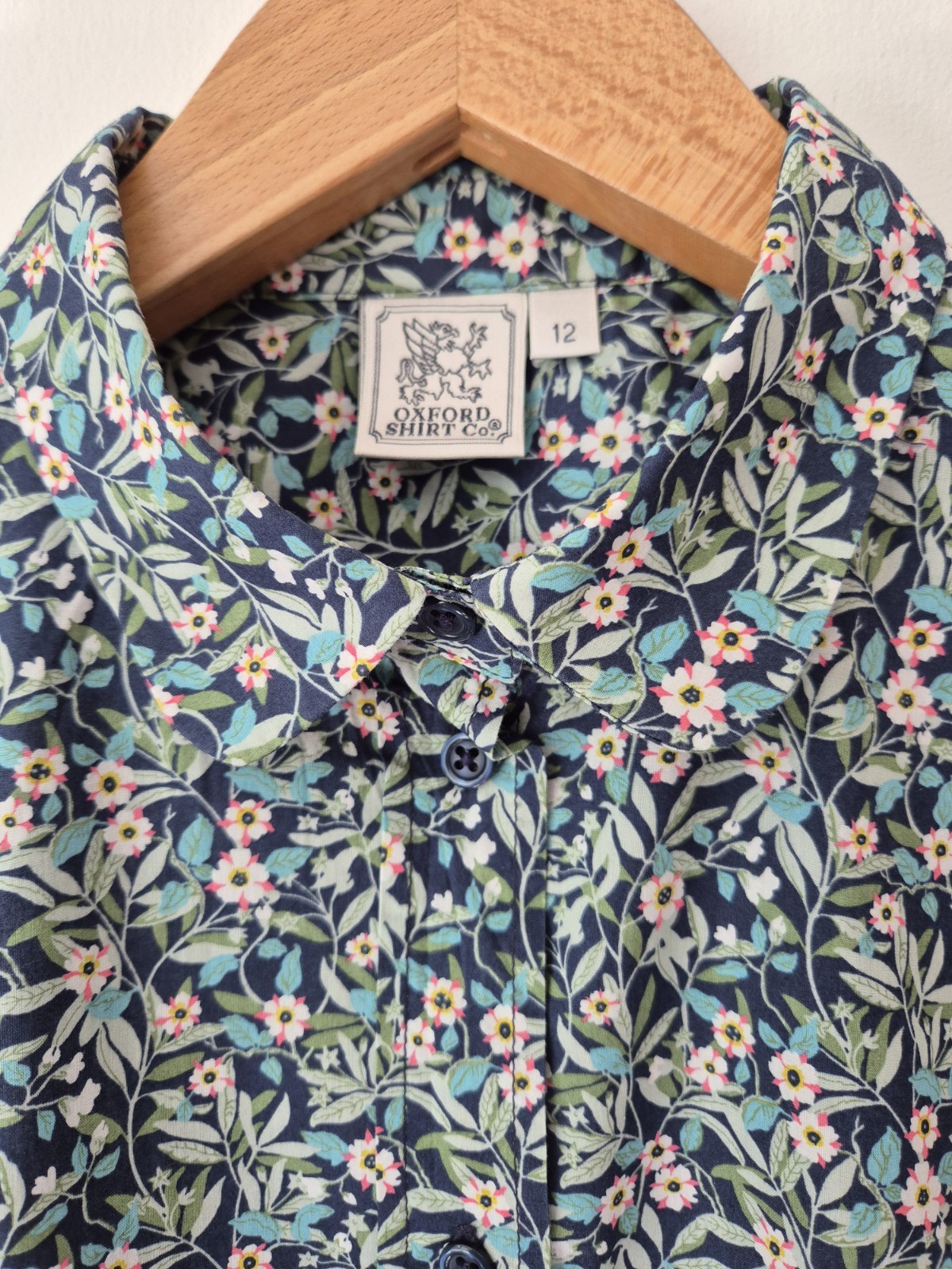 Liberty Tana Lawn 100% Cotton Floral Shirt Size 12 New! Oxford Shirt Company