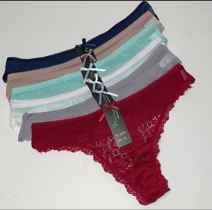 6 Pieces Set women’s Thong V String Panties Underwear. Size Xlarge. NWT