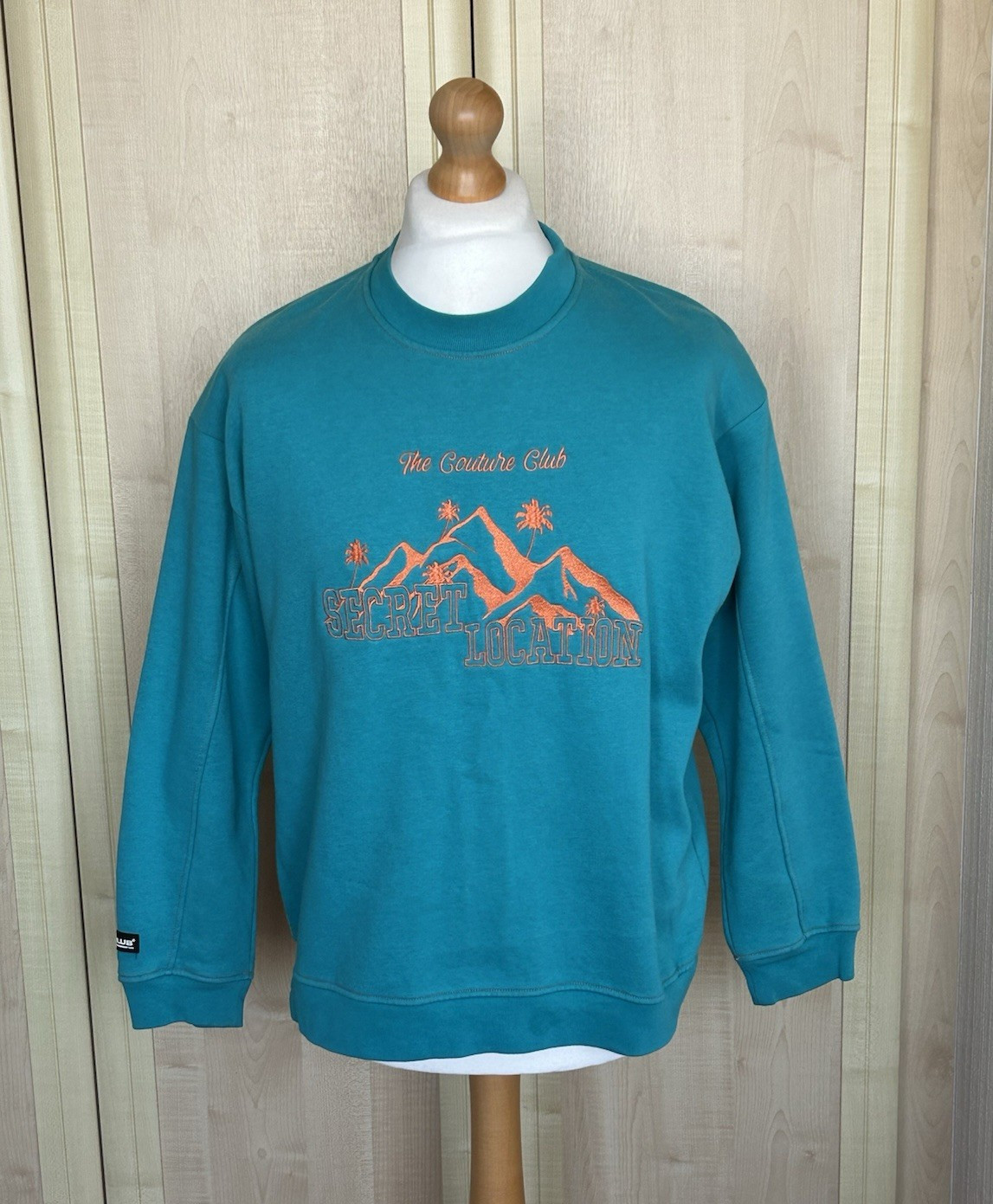 The Couture Club Women’s Green Long Sleeve Sweatshirt Jumper – Ladies Size UK 8