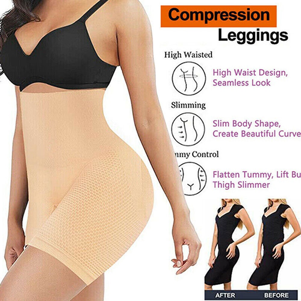Women High Waist Shapewear Underwear Tummy Control Girdle Panty Pants Plus Size