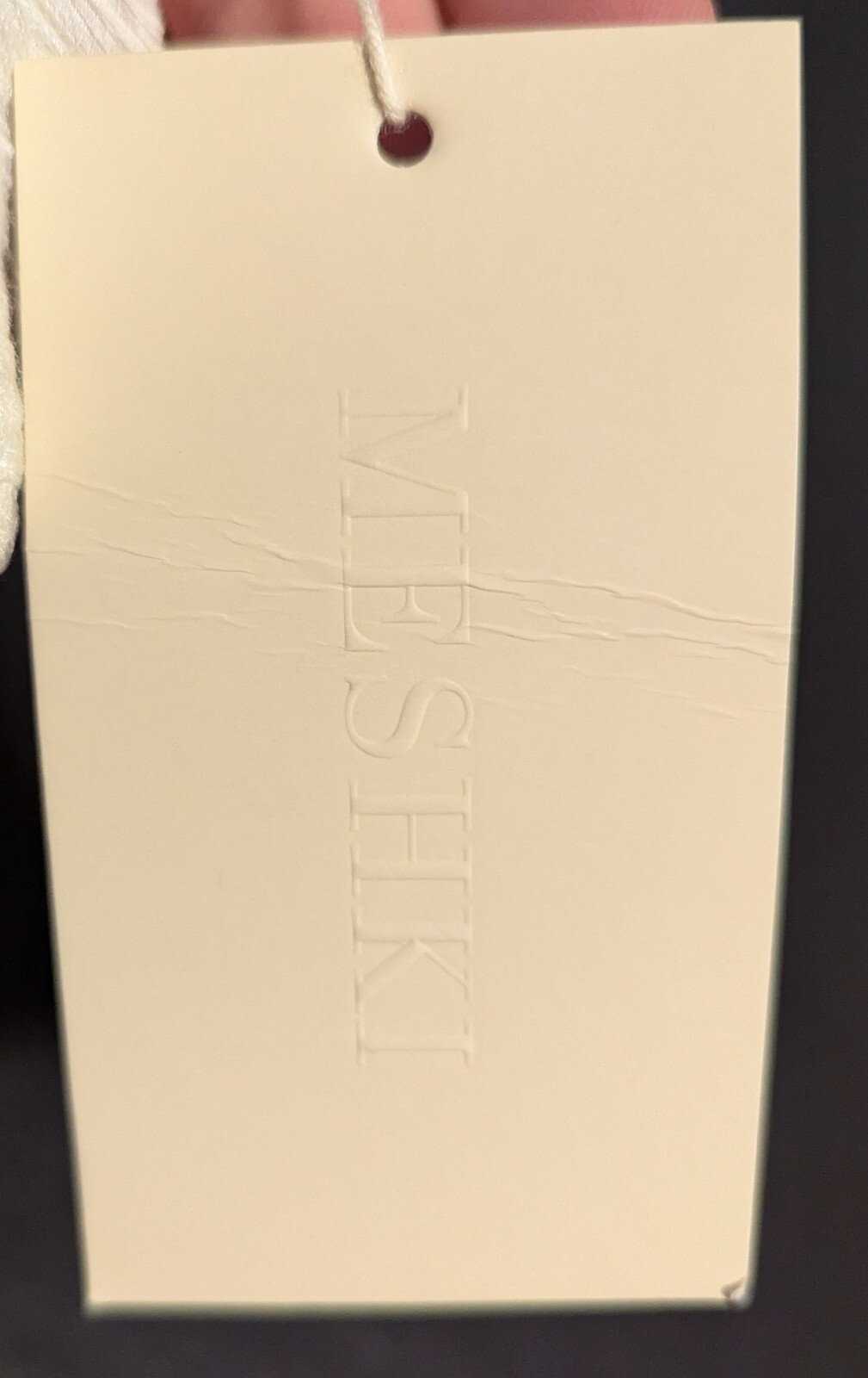 Meshki Women’s Rosa Crinkle Satin Crop Top Ivory Size XL – NWT