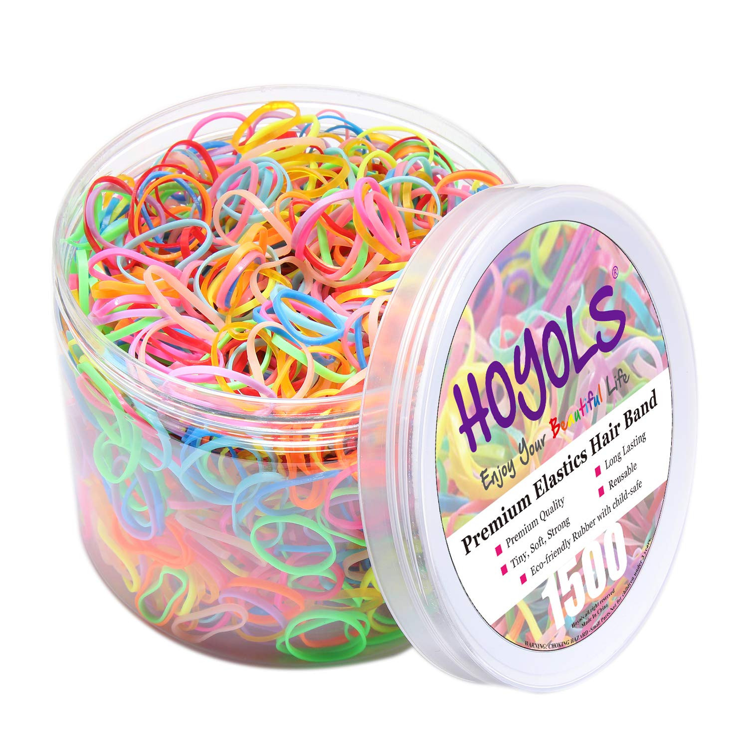 Clear Hair Ties, 1500 Pcs Small Elastic Rubber Bands | Soft Mini TPU Rubber Band