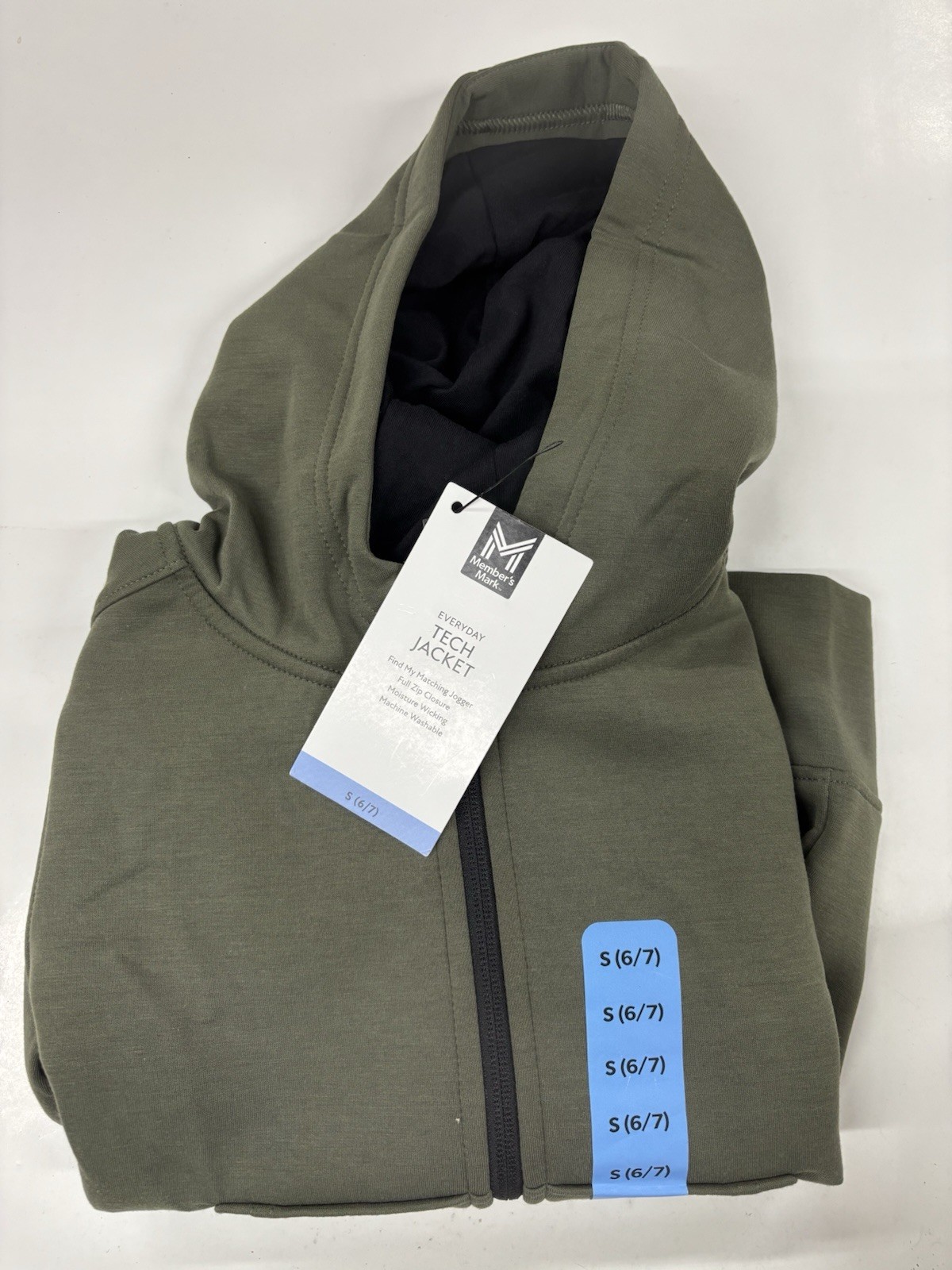 Member’s Mark Boys Midnight Green Stretchy Full-Zip Everyday Tech Jacket Choose