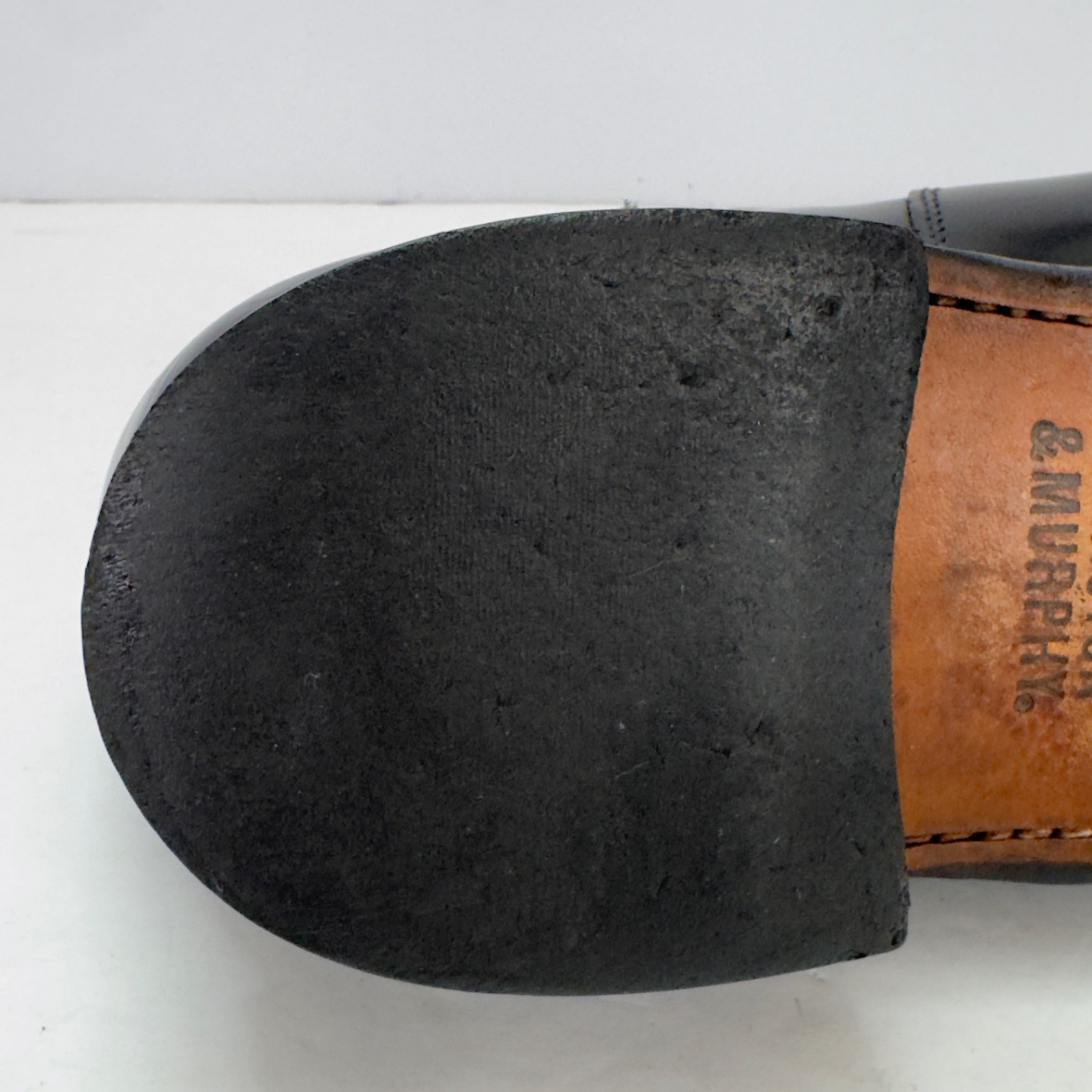 Johnston & Murphy Mens US 8.5 D Black Leather Cap Toe Oxford Dress Shoes 24-9311