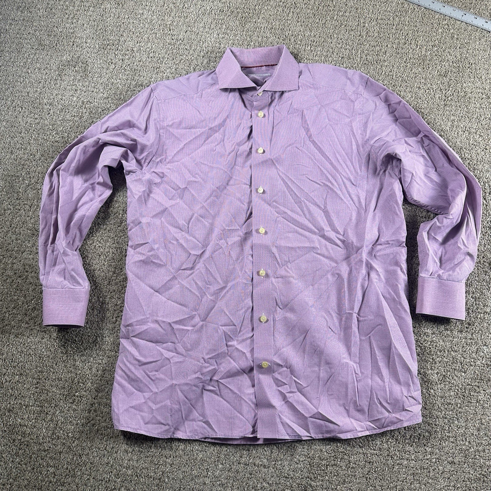 ETON Button Up Shirt 17 Large Purple Dress 43 Preppy Formal Outdoors Preppy Mens