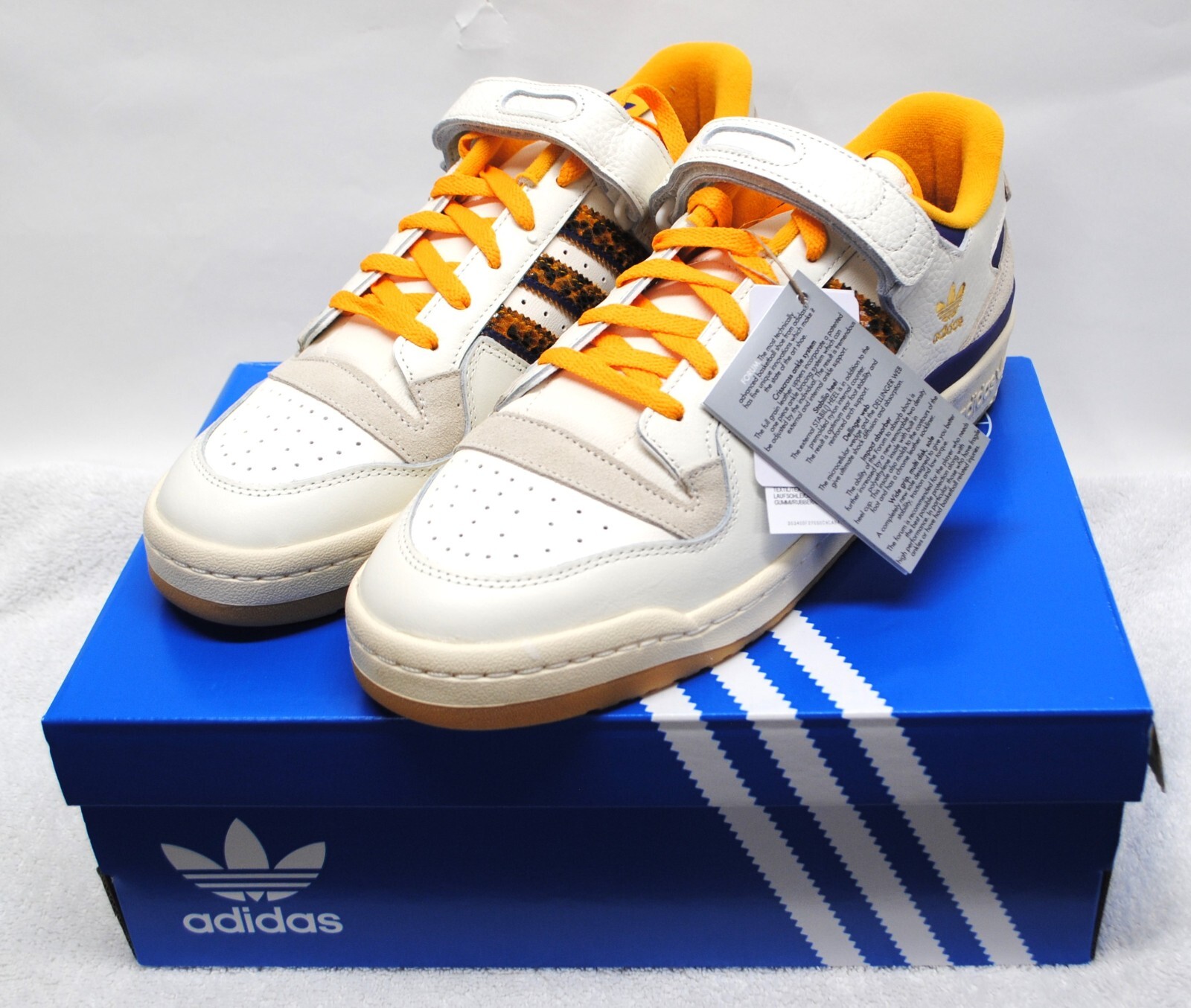 Adidas Mens Size 12.5 Forum 84 Low #GW2007 White Gold Sneaker Shoes New