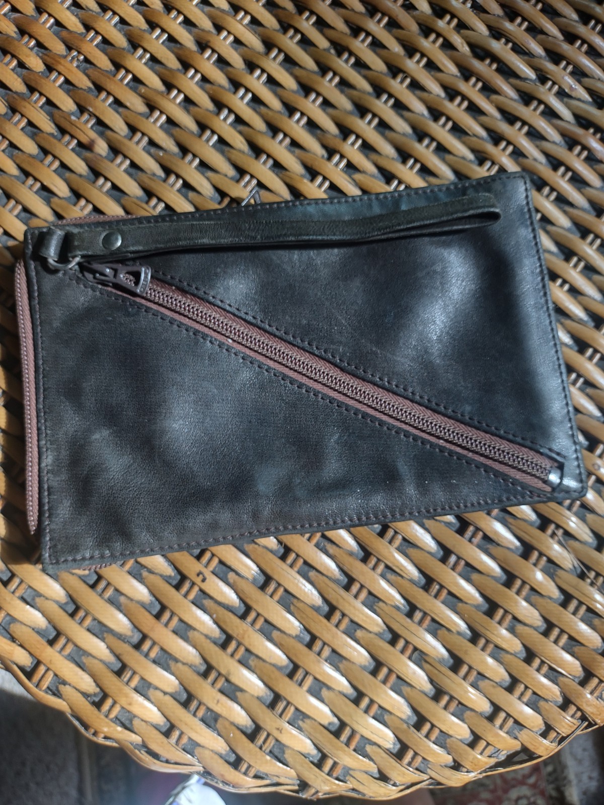 Leather Wristlet Vintage Harrods made in France bag mens