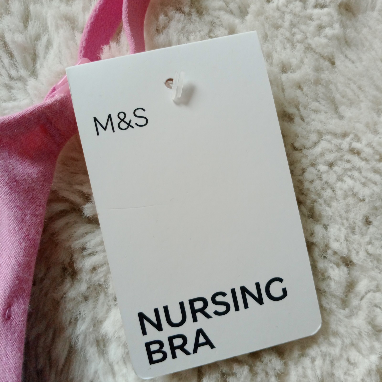 M&S Nursing Bra Non-Wired Pink New + Tags UK 8 A-C EUR 36 Light padded RRP £20
