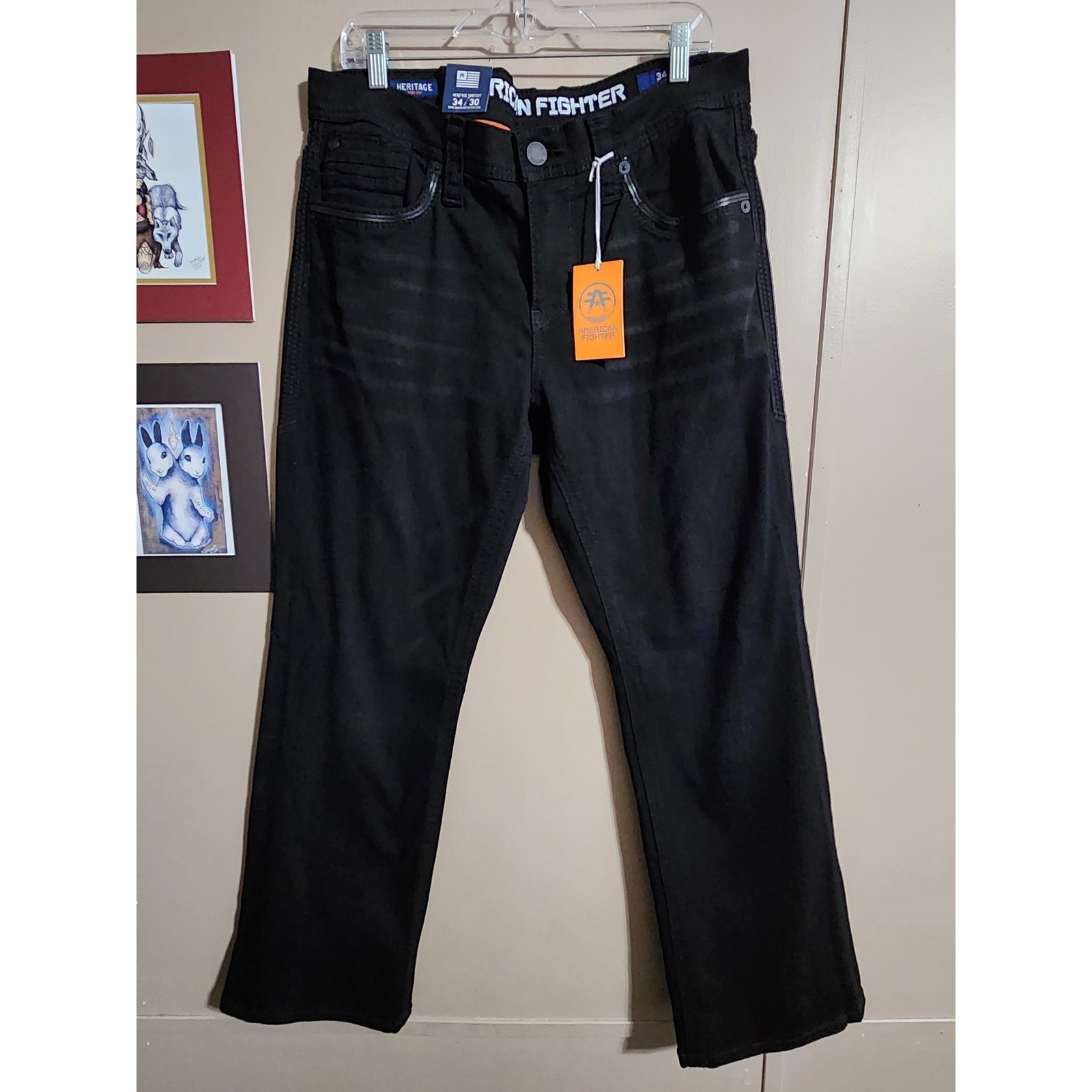 American Fighter Heritage Trent Bootcut Jeans 34×30 Black