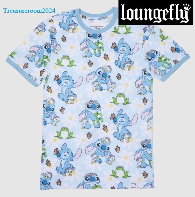 LOUNGEFLY Disney Stitch Springtime Daisy (SEE SIZE CHART) Unisex XL T-Shirt NEW!