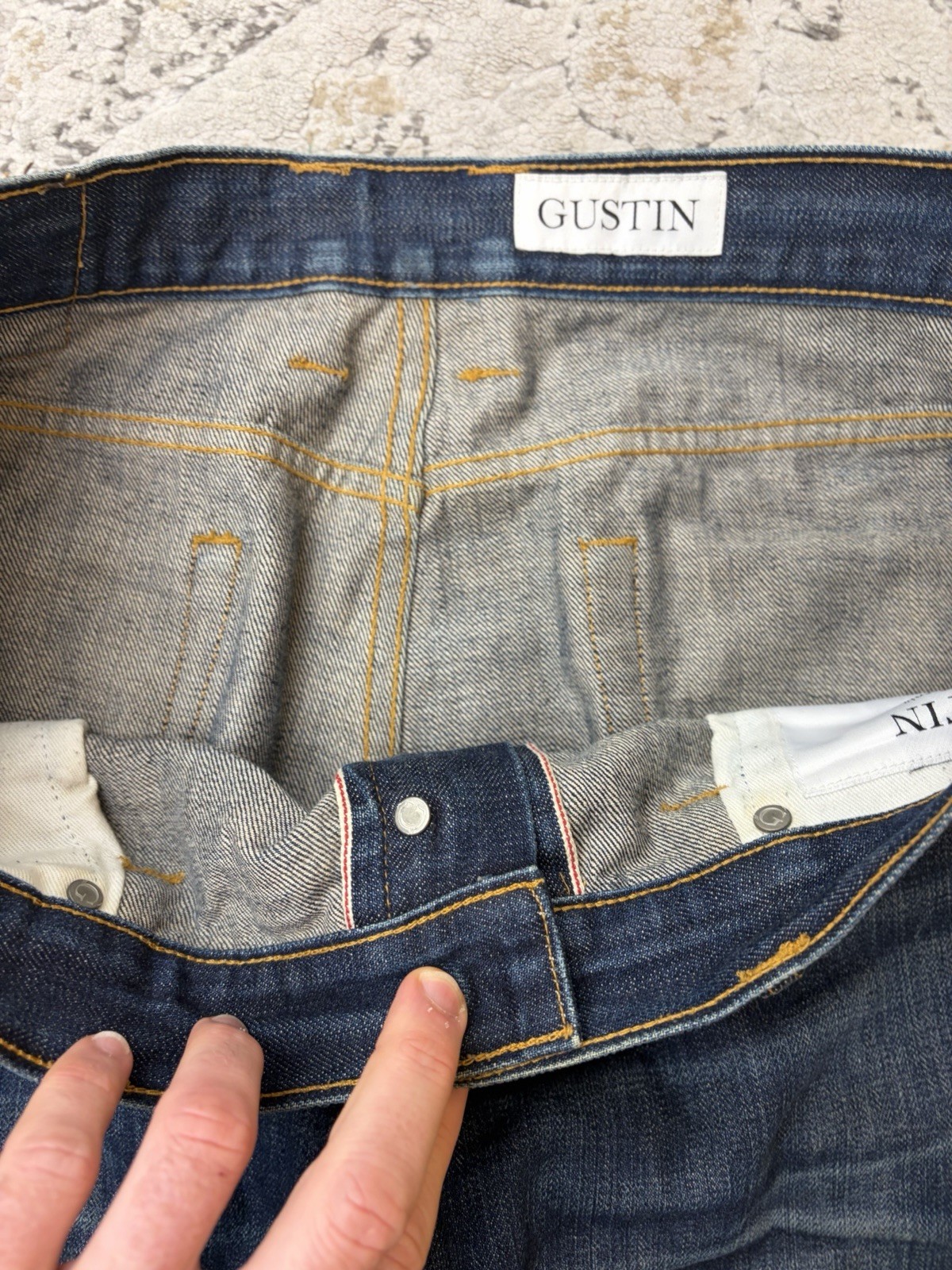 Gustin California Straight Raw Selvedge denim jeans Men’s size 38
