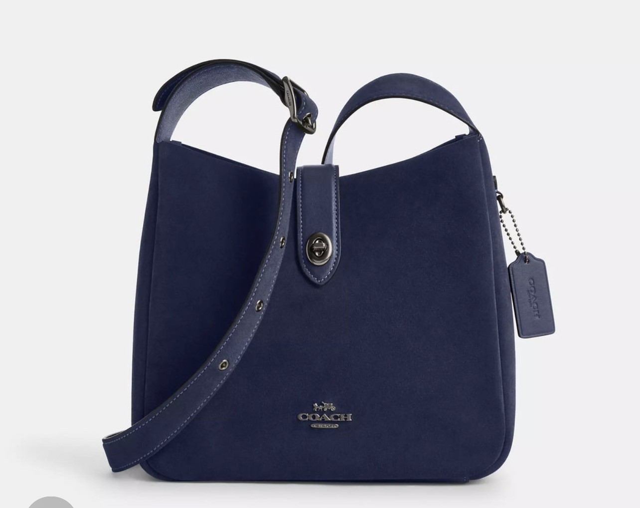 Coach Hadley Convertible Crossbody Bag In Suede/ Leather CW002
