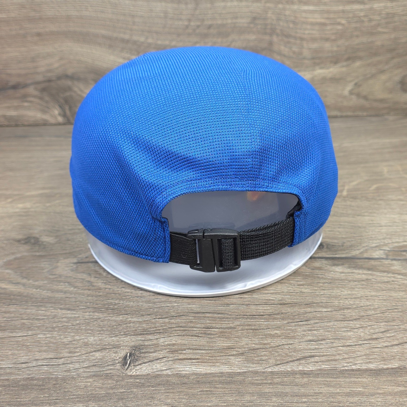 Moulded Running Hat Cap Strap Back On Lightweight Mens Blue Athletic Gym Workout
