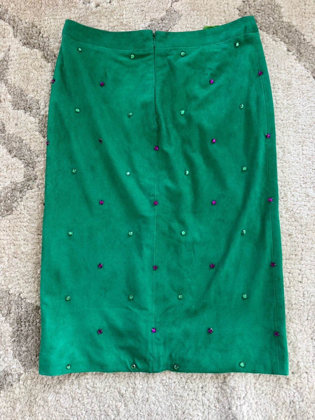 Versace Suede Crystal Skirt