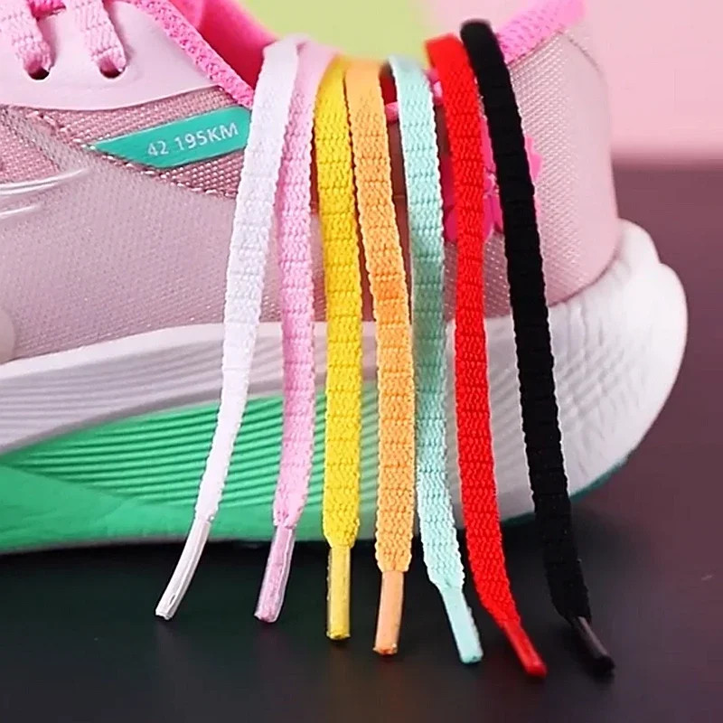 5mm Flat Athletic Shoelaces for Sneakers – Serrated Thread Design Durable Runnin