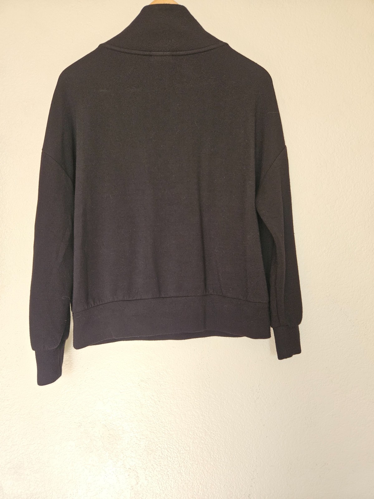 Varley DoubleSoft Hawley Half-Zip Sweatshirt Size XS Black Pullover