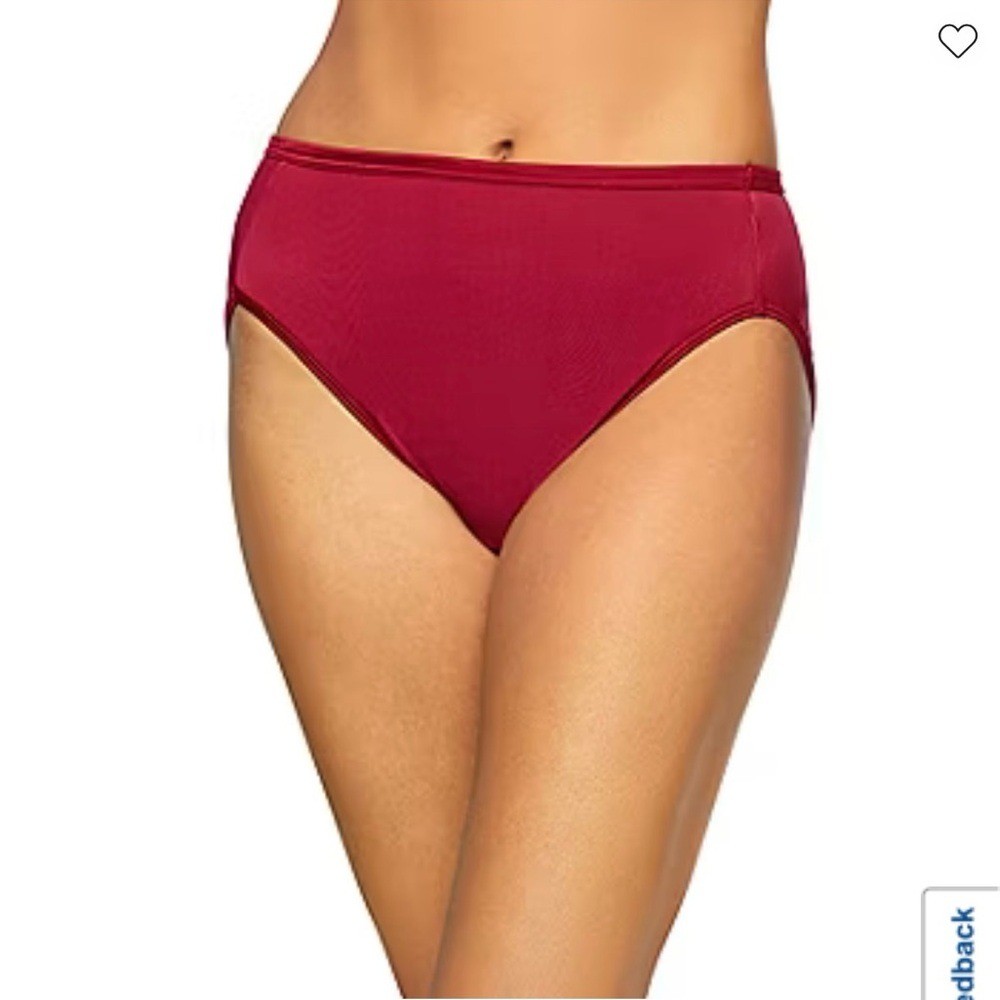 Vanity Fair 13108 Illumination High Cut Panty Holly 2 Red Size 6/M NWT