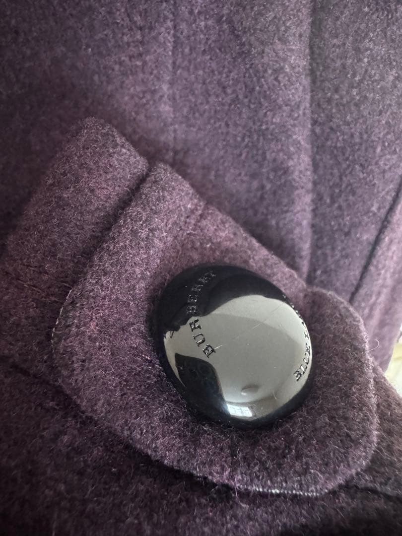 Burberry Blue Label Short Duffle Coat Purple