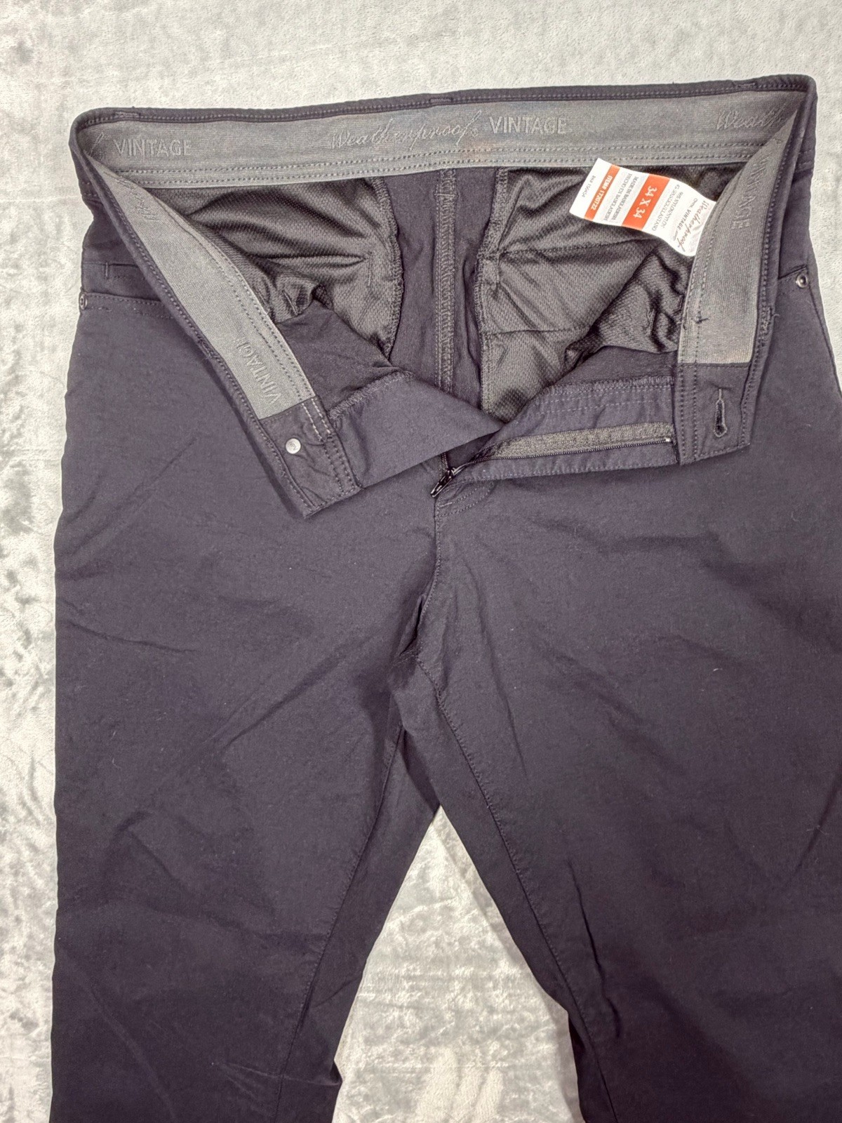 Weatherproof Vintage Men’s Black Slim Straight Stretch Pants 34W