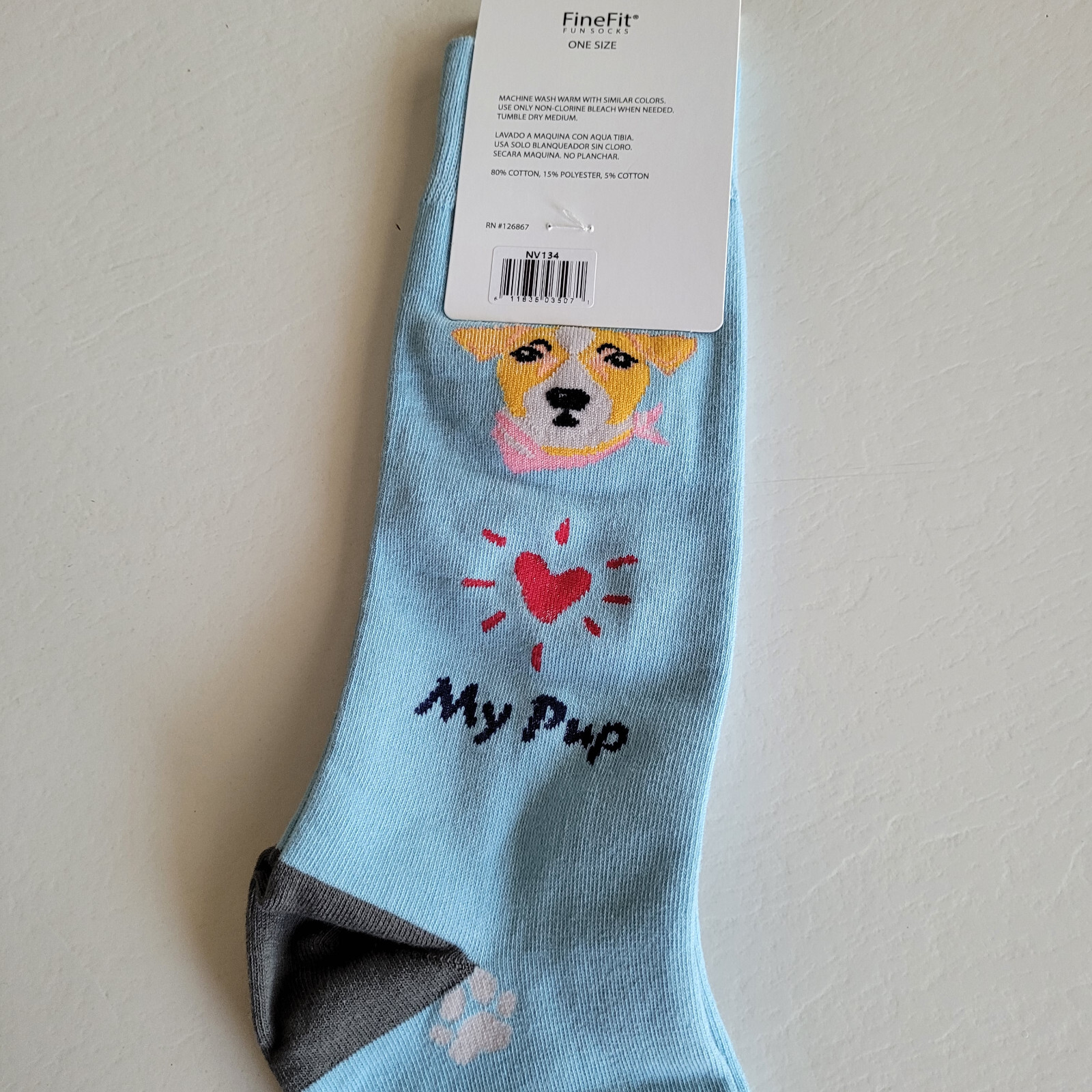 Jack Russel Terrier Dog Socks Novelty Dress Casual Unisex SOX FineFit One Size