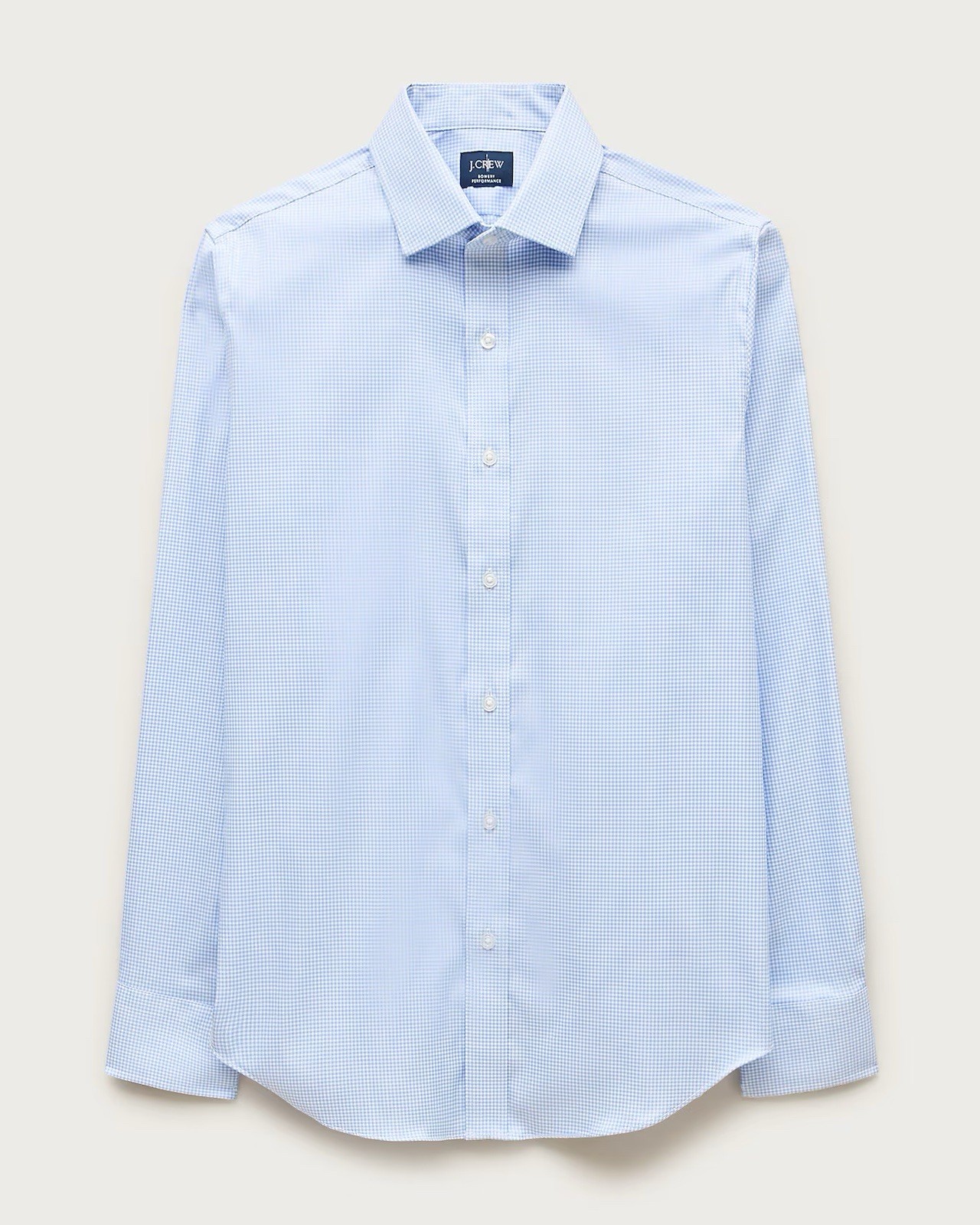 J. CREW Bowery Slim Performance Stretch Dress Shirt in Blue Check Size M CA351