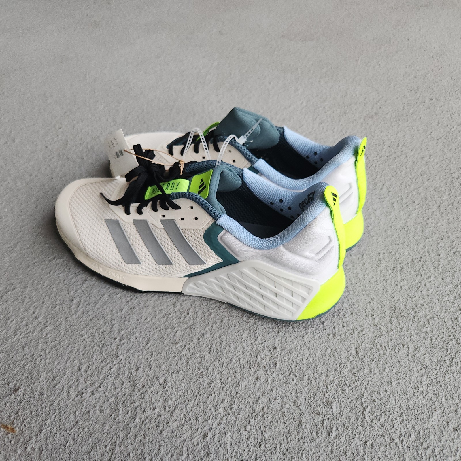 adidas Dropset 3 Training Mens White Sneakers Athletic Shoes JP7239 Size 12 US