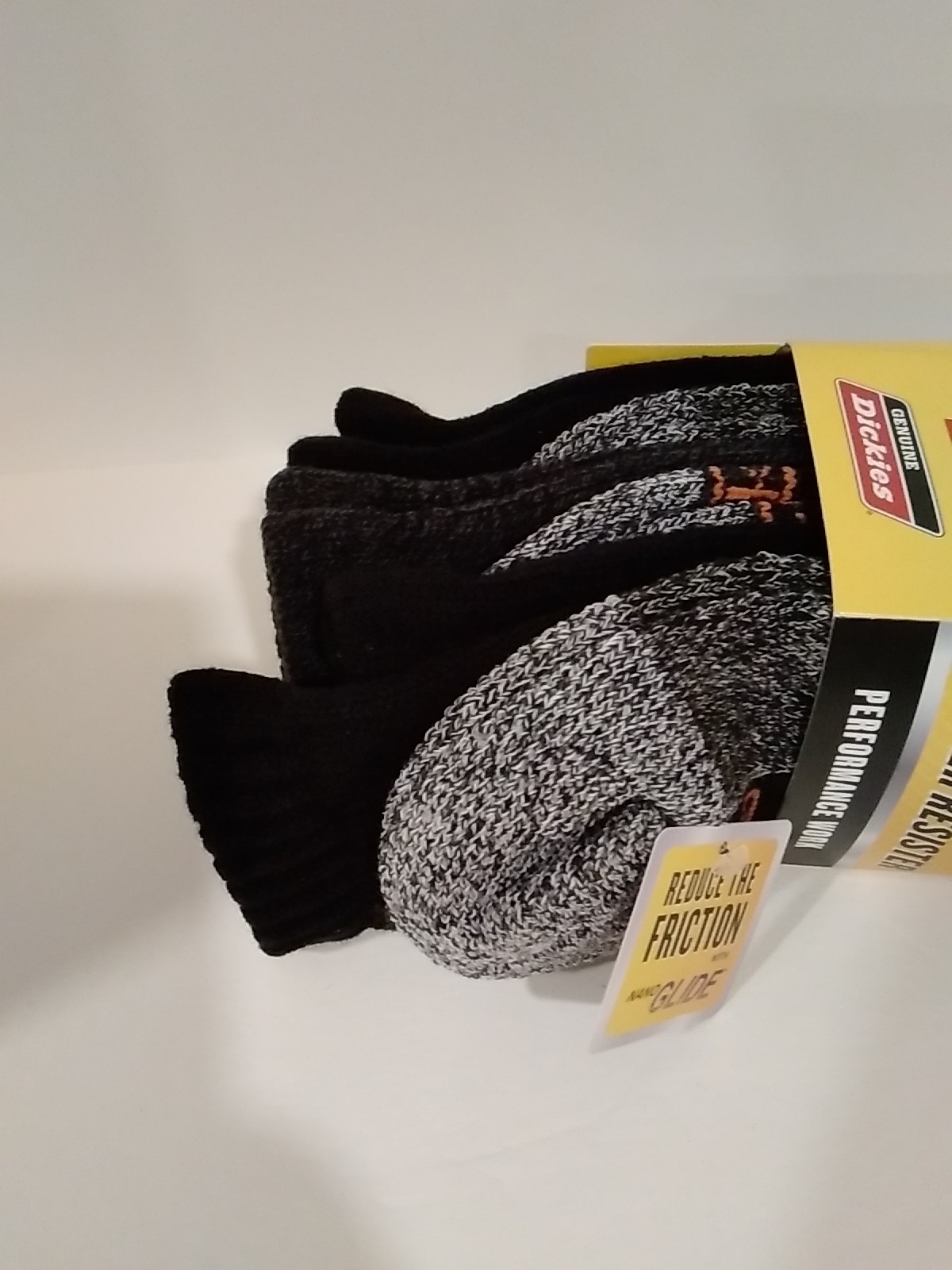 Dickies Mens Steel Toe Blister Resister Socks 3 Pk Nano Glide Black Size 6-12