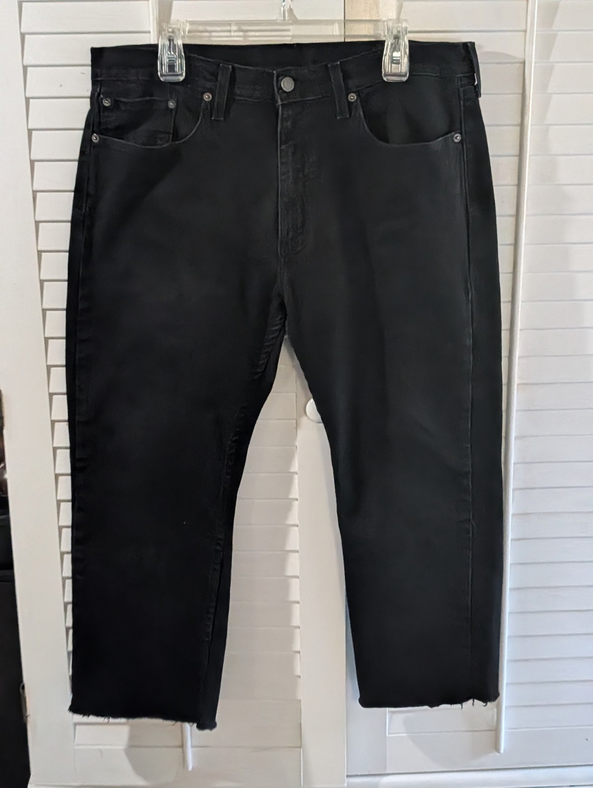 Men’s Levi 527 Jeans Slim Bootcut Black Fits 36×24 bottoms cut