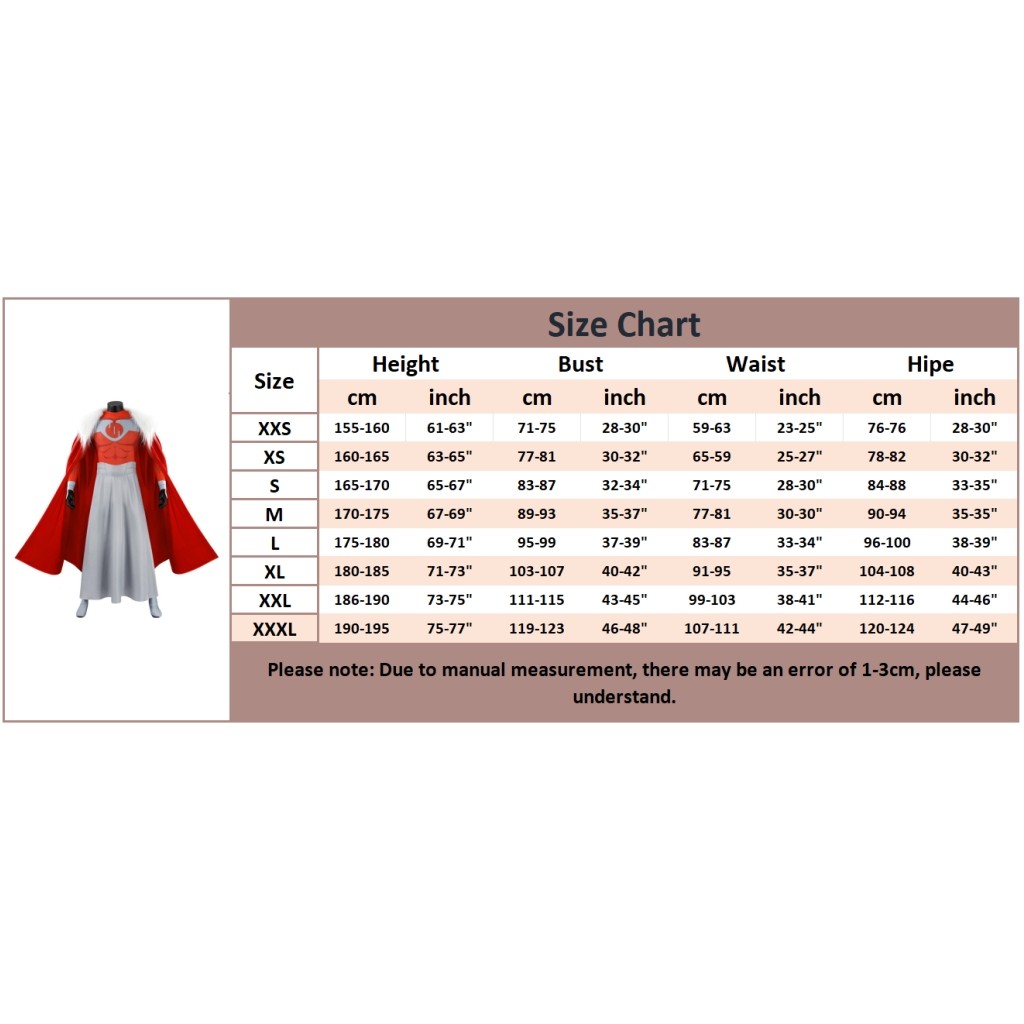 Xcoser Invincible Season 4 Thragg Cosplay Jumpsuit Outfit Halloween Bodysuits
