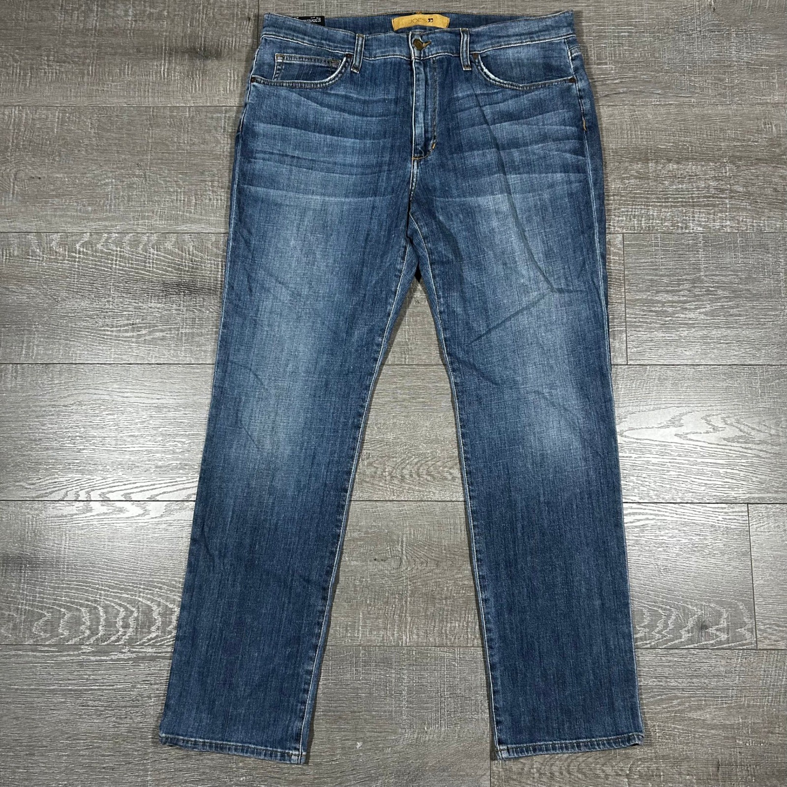 Joe’s Jeans The Brixton Nate Straight Narrow Blue Denim Pants CRJNA8225I Mens 36