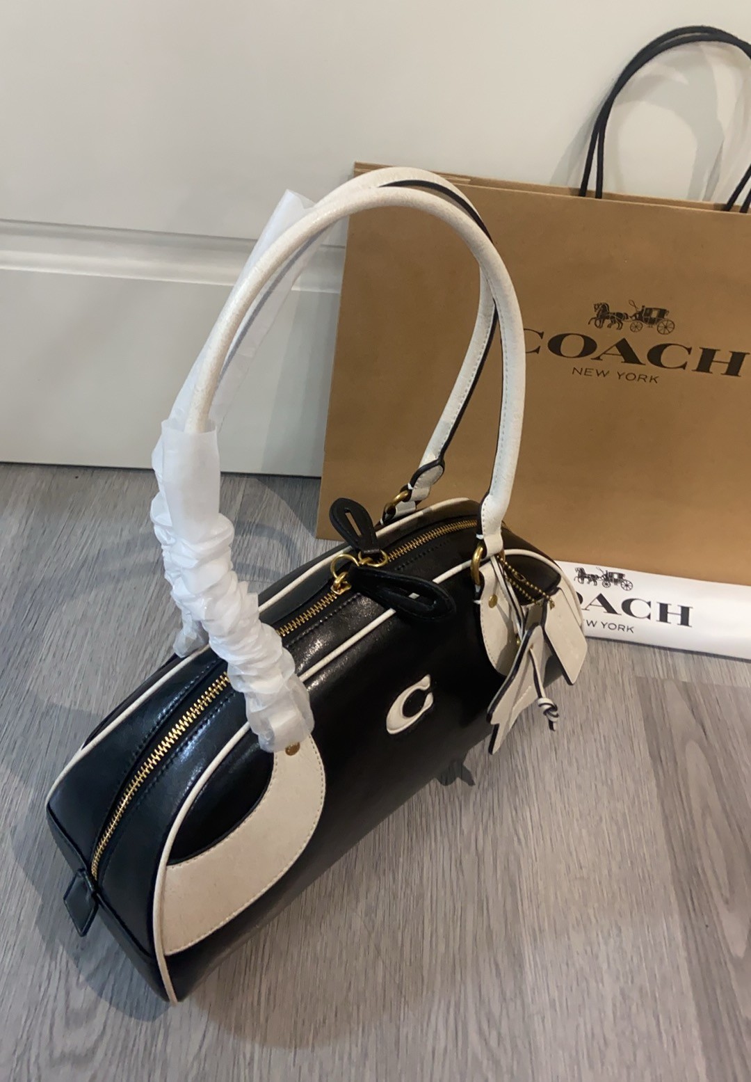 Coach Bowling Shoulder Bag CDU49 black