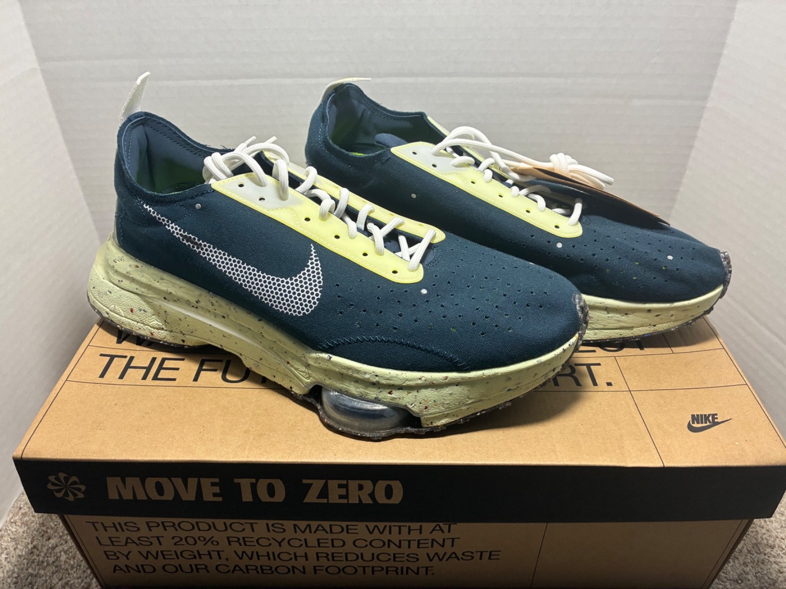 Nike Air Zoom-Type Crater Armory Navy/White-Lime Ice Mens 10.5