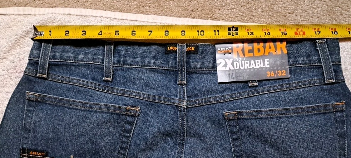 Ariat Work Rebar M4 Relaxed Bootcut Jeans Mens Size W36 L32 BRAND NEW