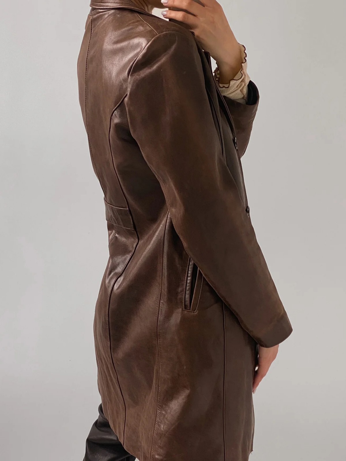Premium Handmade Brown Genuine Leather Coat Women’s Modern Streetwear XS to 2XL