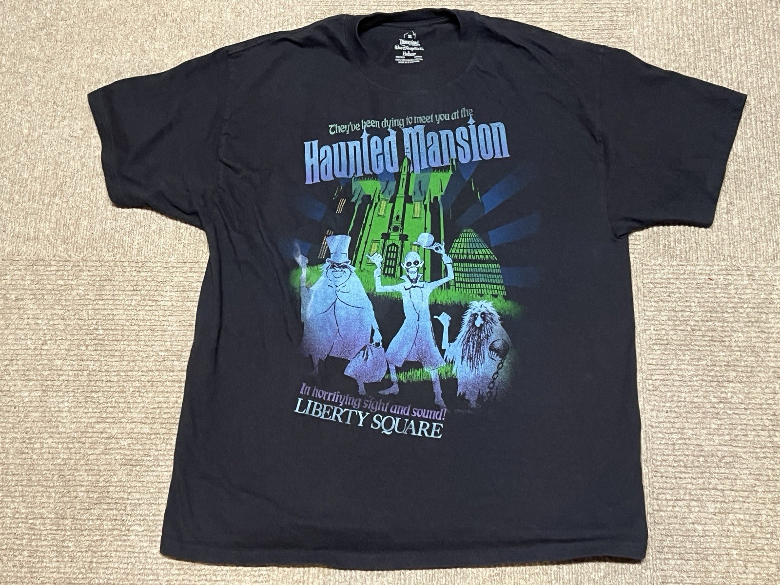 Disney Haunted Mansion Liberty Square Shirt Hanes Disneyland World Halloween XL