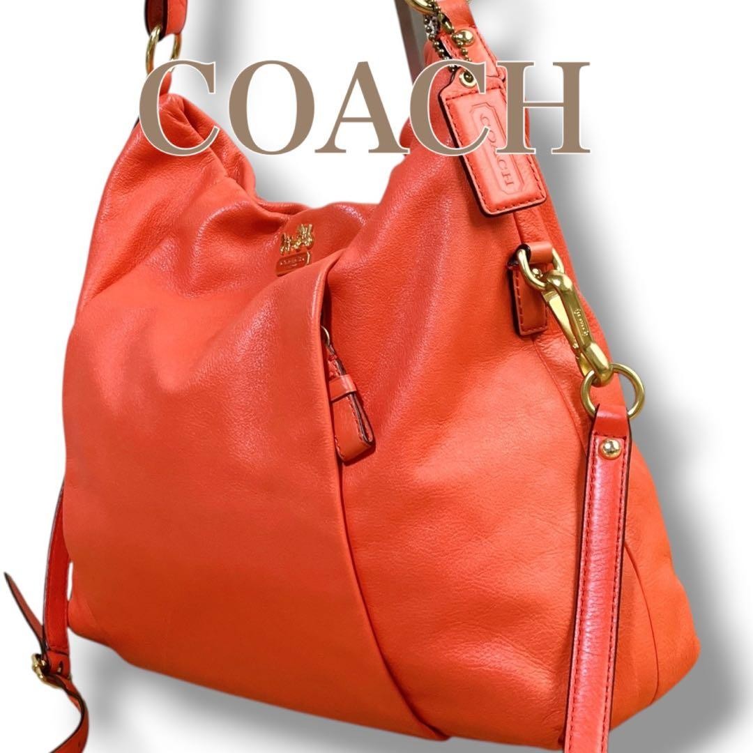 Coach 2way Crossbody Possible One Shoulder Bag Orange Madison