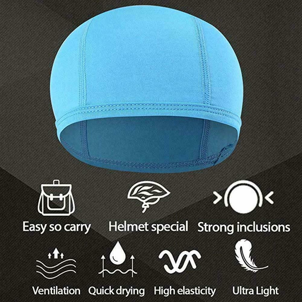 Thin Cooling Bald Dome Skull Cap Moisture Sweat Wicking Helmet Liner Beanie Hat
