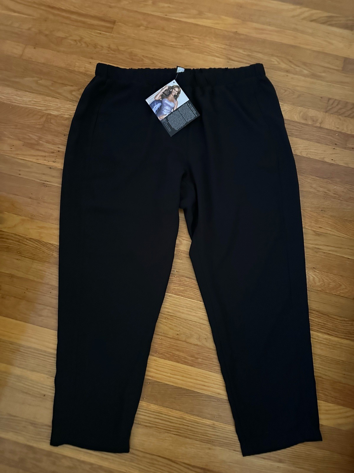 Black Cropped Oman Pants Size 2X New With Tags